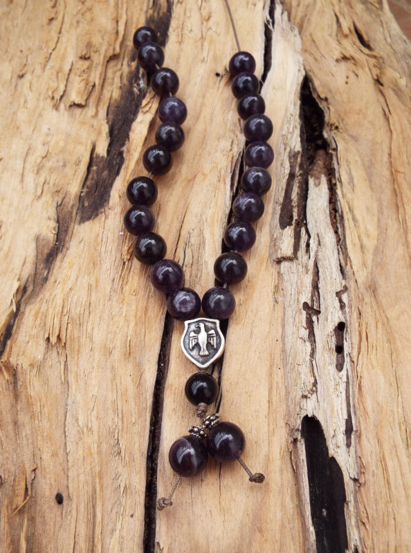 Komboloi Greek Worry Beads Amethyst Prayer Beads Rosary Beads Turkish Tasbih Handmade Gemstone