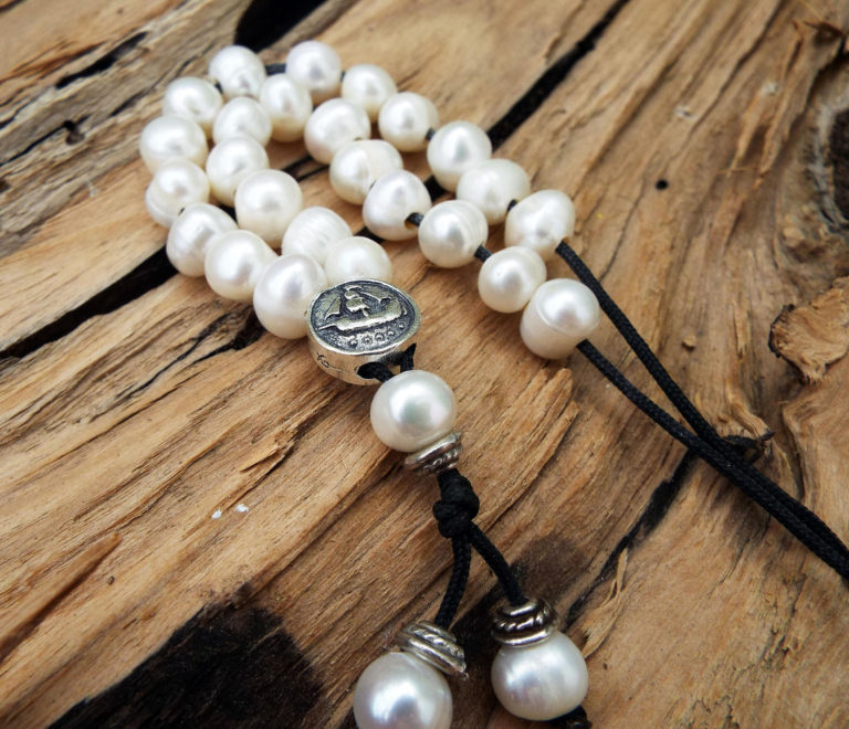 Komboloi Greek Worry Beads  Saltwater Pearl Prayer Beads Rosary Beads Turkish Tasbih Handmade Gemstone