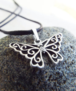 Sterling Silver Pendant Butterfly Handmade 925 Necklace Wings 1