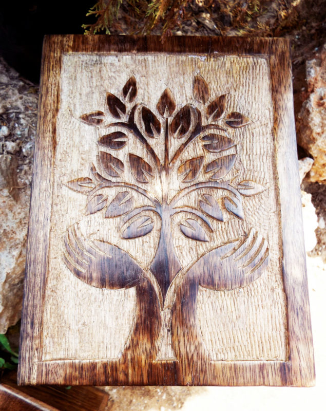 Tree of Life Celtic Box Chest Handmade Trinket Wood Mango Tree Eco Friendly Symbol