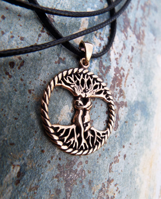 Tree of Life Love Pendant Handmade Necklace Celtic Jewelry Symbol Copper