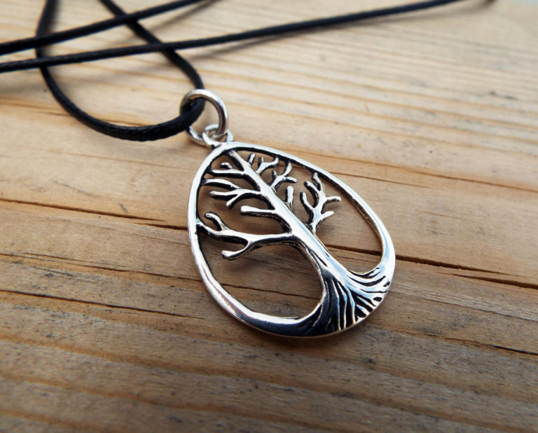 Tree of Life Pendant Silver Handmade Necklace Sterling 925 Jewelry Symbol Nature