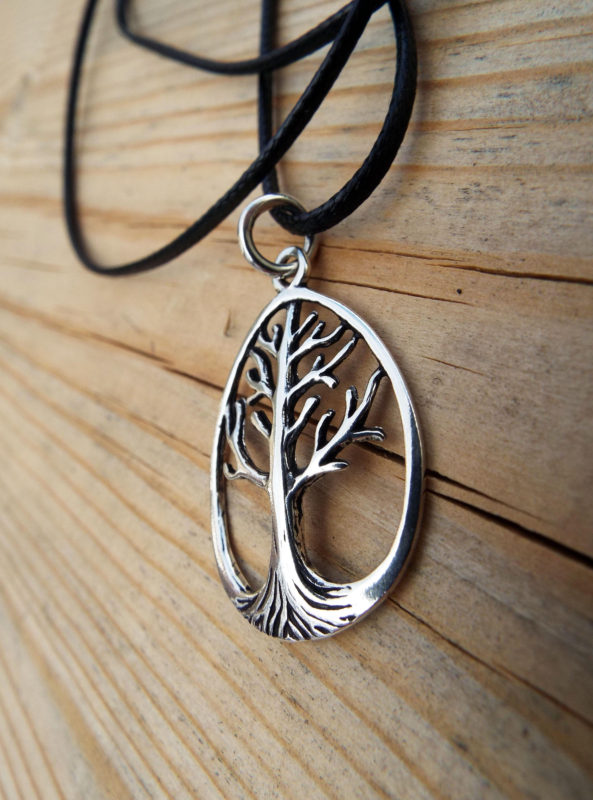 Tree of Life Pendant Silver Handmade Necklace Sterling 925 Jewelry Symbol Nature