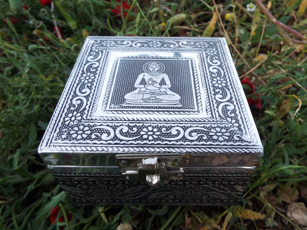 Silver Buddha Box Handmade Jewelry Box Trinket