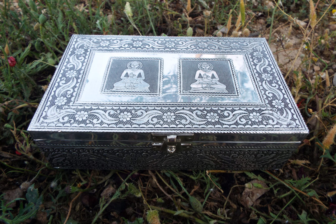Silver Buddha Box Handmade Jewelry Box Trinket